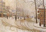 Paul Signac The Boulevard de Clichy under Snow oil painting artist